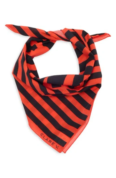 Clare V . Stripe Cotton Bandana