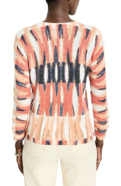 Nic + Zoe Nic+zoe Cotton Blend Slub Sweater In Multi