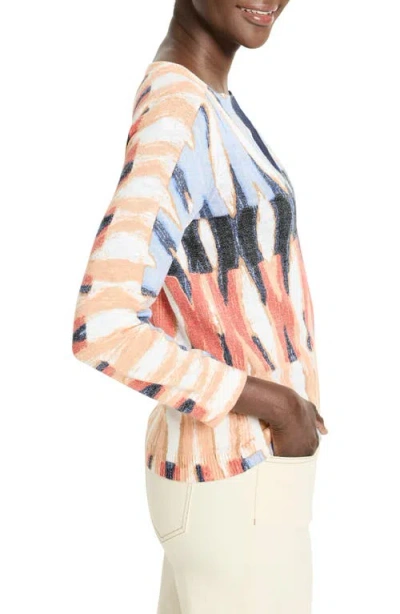 Nic + Zoe Nic+zoe Cotton Blend Slub Sweater In Multi