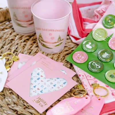Jollity & Co . Camp Bachelorette Postcard Flex Cups