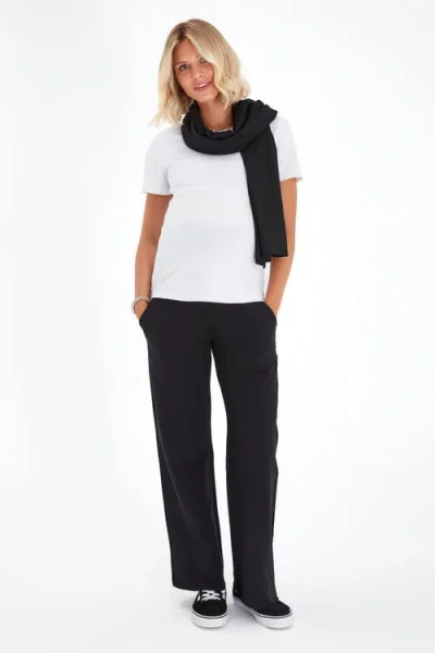Accouchée Simply Cool Foldover Waistband Stretch Cotton Jogger Pants