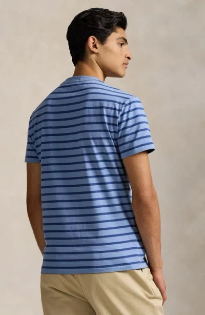Polo Ralph Lauren Men's Classic-fit Striped Cotton Jersey T-shirt In Blue