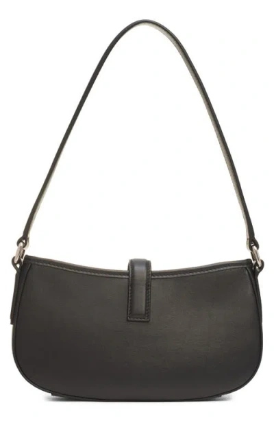 Alexander Mcqueen Mini T-bar Buckle-fastening Calfskin Shoulder Bag In Black