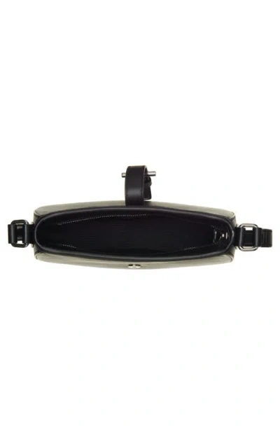Alexander Mcqueen Mini T-bar Buckle-fastening Calfskin Shoulder Bag In Black