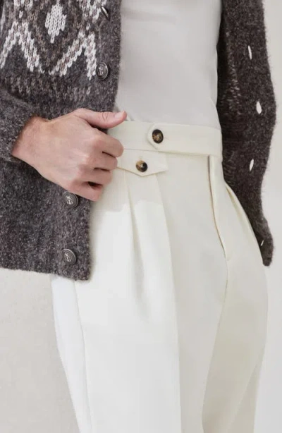 Brunello Cucinelli Gabardine Tailor Fit Trousers In White