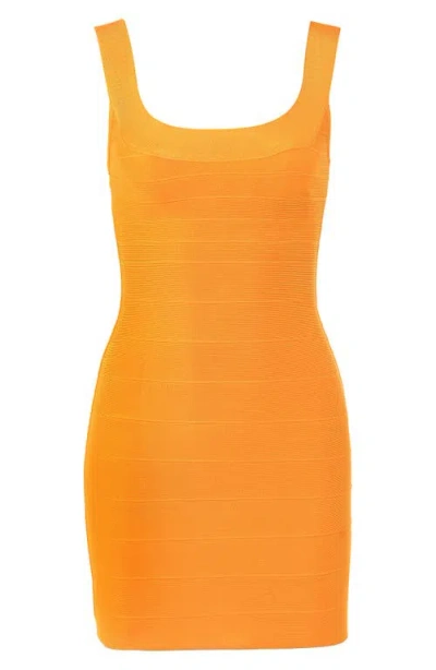 House Of Cb The Supermodel Halter Neck Bandage Minidress In Yellow