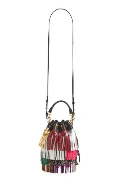 Saint Laurent 'emmanuelle' Suede Fringe Bucket Bag