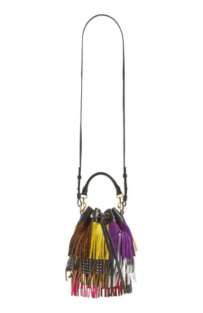 Saint Laurent 'emmanuelle' Suede Fringe Bucket Bag