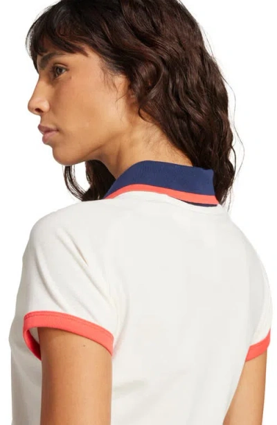 Adidas Originals Adidas Trefoil Logo Stretch Cotton Piqué Polo In White