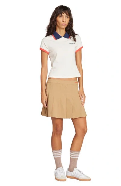 Adidas Originals Adidas Trefoil Logo Stretch Cotton Piqué Polo In White