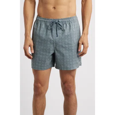 Rails La Brea Iridescent Swim Trunks In Blue