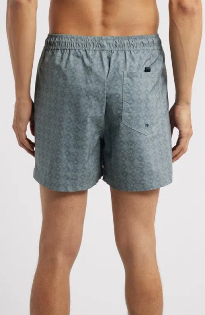Rails La Brea Iridescent Swim Trunks In Blue