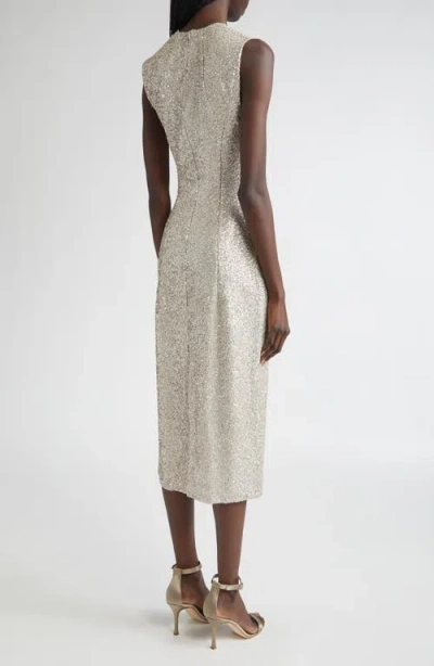 Michael Kors Collection Hand Embroidered Sequin Midi Dress