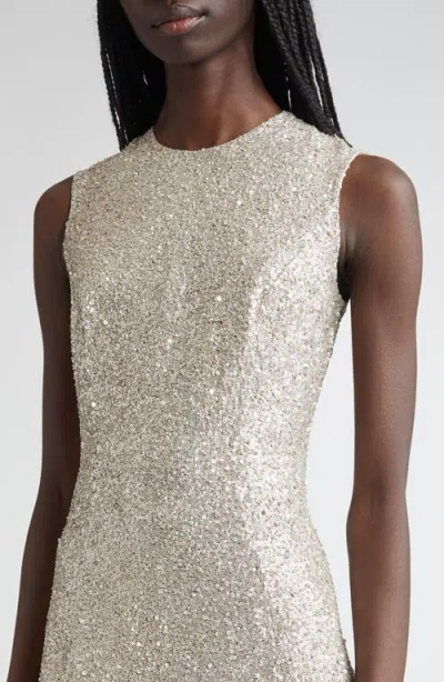Michael Kors Collection Hand Embroidered Sequin Midi Dress