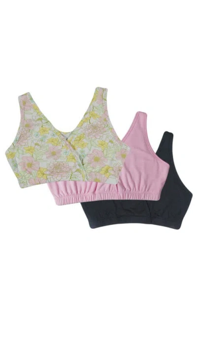 Everly Grey Paisley During & After 3-piece Maternity/nursing Sleep Bras In Multi