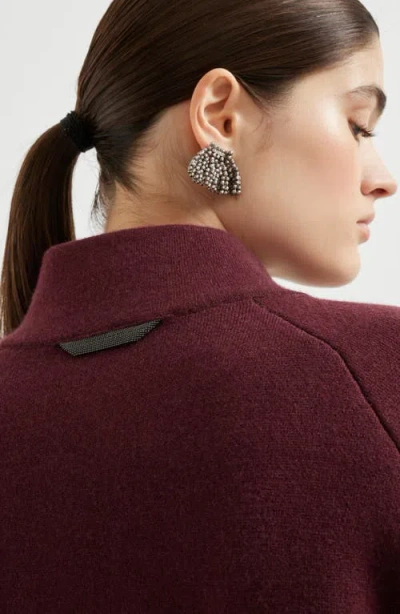 Brunello Cucinelli Double-knit Outerwear In Burgundy