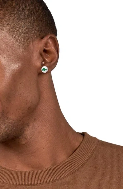 Lacoste Arthor Crocodile Stud Earrings