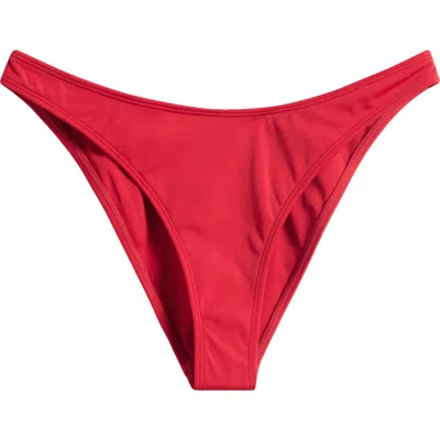 Pacsun Venice High-leg Bikini Bottoms In Red