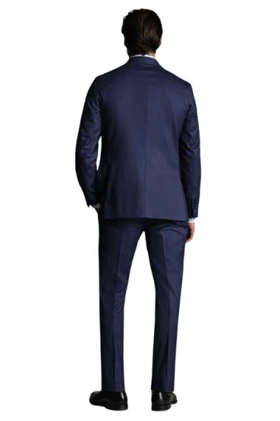 Charles Tyrwhitt Ultimate Performance Sharkskin Suit Jacket In Blue