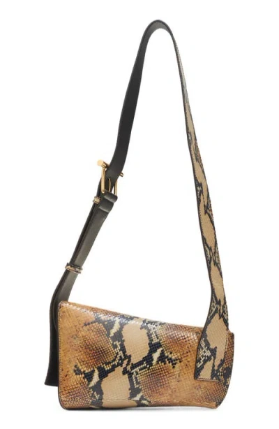 Alexander Mcqueen Mcqueen T-bar Sling Python Embossed Leather Crossbody Bag
