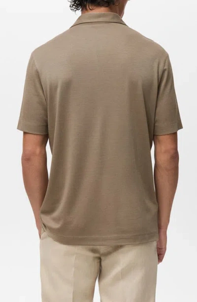 Mango Polo Shirt In Brown