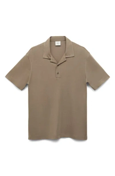 Mango Polo Shirt In Brown