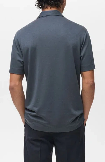 Mango Polo Shirt In Blue
