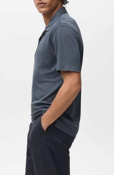 Mango Polo Shirt In Blue
