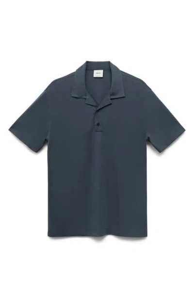 Mango Polo Shirt In Blue