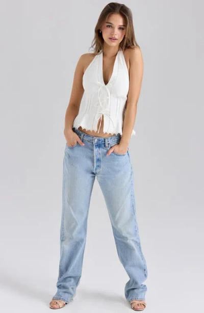 House Of Cb Elana Halter Top In White