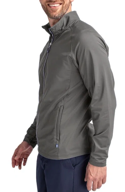 Cutter & Buck Adapt Hybrid Full Zip Jacket In Gray