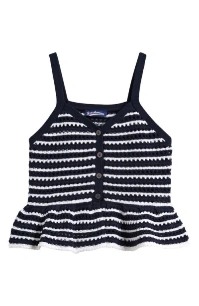 Freshman Kids' Stripe Knit Tank In Blue