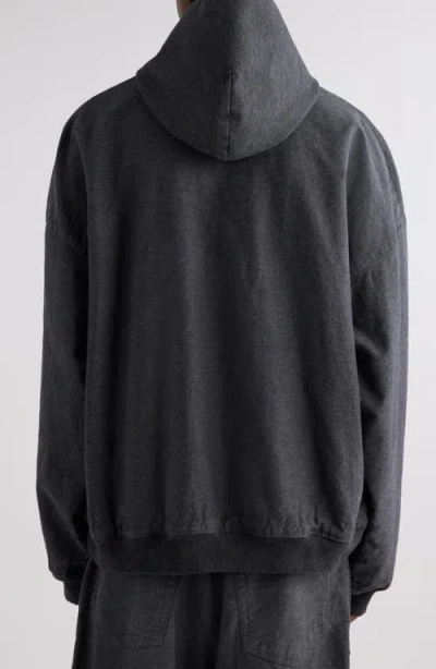 Balenciaga Men Grey Sweatshirt With Fixed Hood And Logo Detail On The Front In Cotton Man In Gray