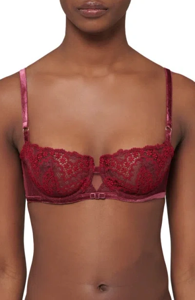 Simone Perele Karma Underwire Lace Demi Bra In Brown