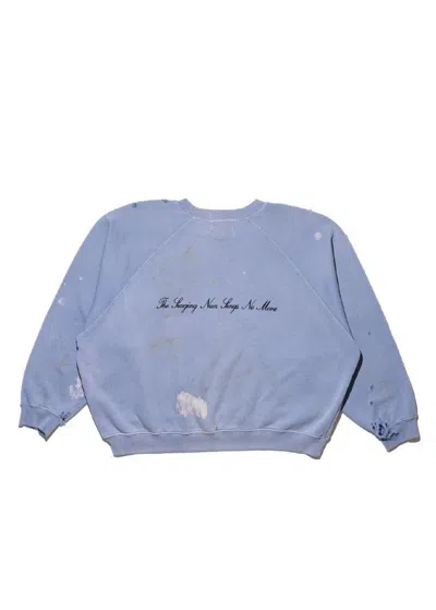 Enfants Riches Deprimes Erd Singing Nun Raglan Crewneck Sweatshirt Blue