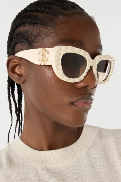 Roberto Cavalli Sunglasses With Wide Bold Cat-eye Front