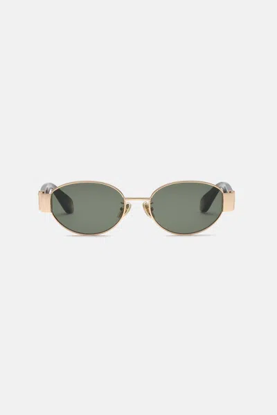 Roberto Cavalli Sunglasses With Snakeskin Effect Metal Trim