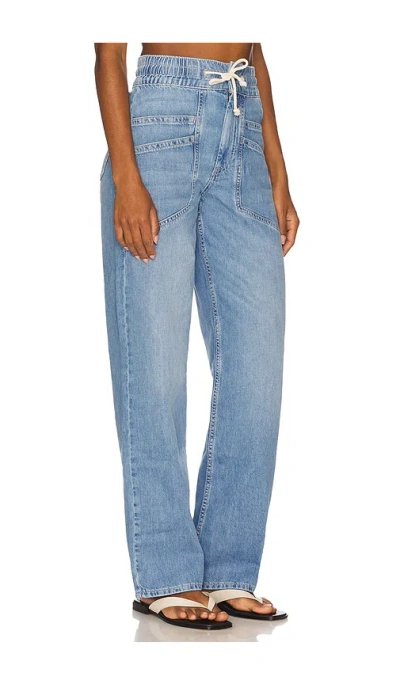 Ba&sh Mima Blue Drawstring Straight Jean In Blue