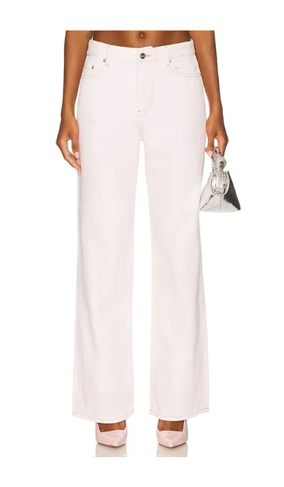 Ganni Overdyed Izey Jeans In Chalk Pink In Pink