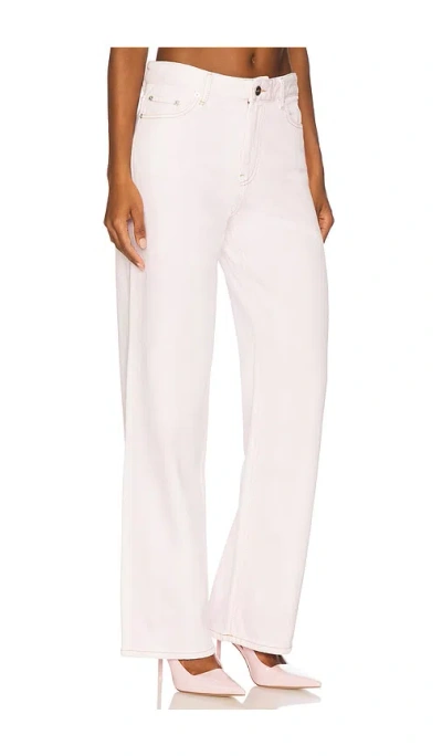 Ganni Overdyed Izey Jeans In Chalk Pink In Pink