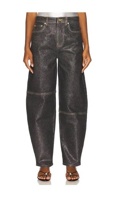 Ganni Shimmery Foil Denim Stary