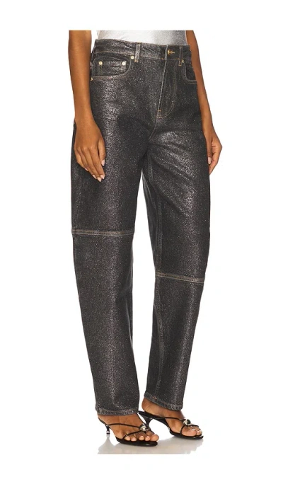 Ganni Shimmery Foil Denim Stary