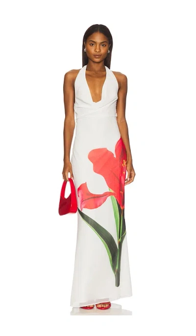 More To Come Shelby Halter Maxi Dress In White