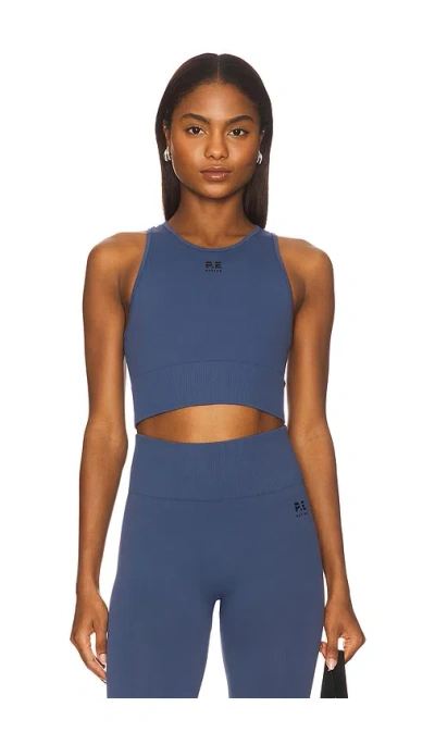 P.e Nation Restore Seamless Tank Top In Blue