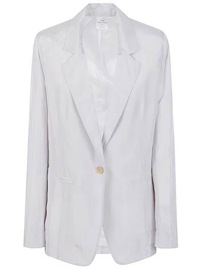 Forte Forte Embellished Double-breasted Silk Jacket With Button Detailing