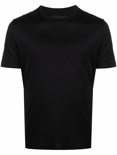 Emporio Armani Logo-embroidered Cotton Blend T-shirt