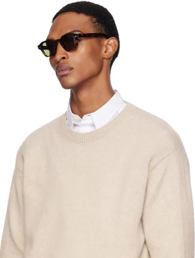 Cutler And Gross Brown 1420 Round Sunglasses