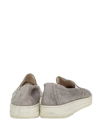 Pre-owned Prada Suede Slip-on Sneakers