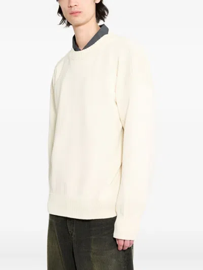 Mhl By Margaret Howell Crew-neck Cotton Sweater In White