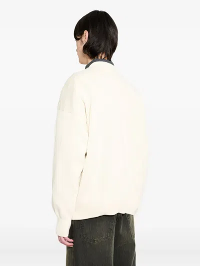 Mhl By Margaret Howell Crew-neck Cotton Sweater In White